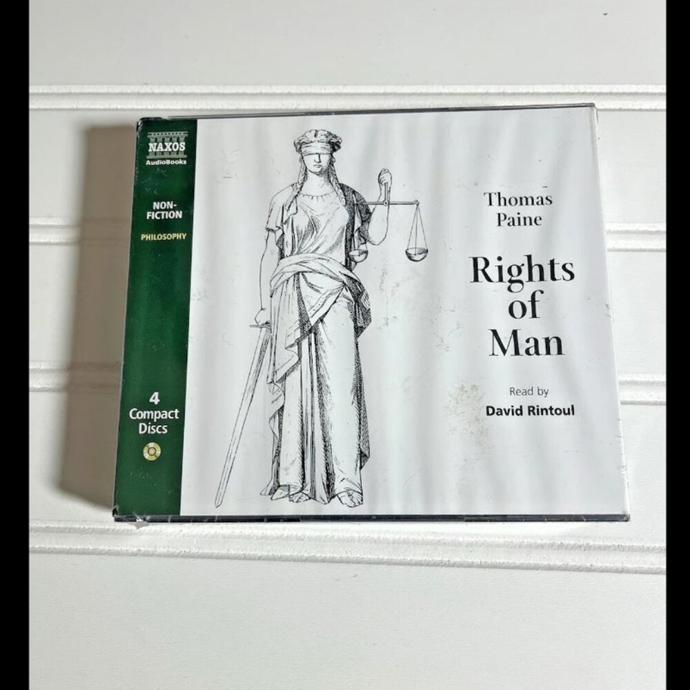 NEW  SEALED CD Audiobook Naxos Rights of Man Thomas Paine 4 Discs 4+ hours